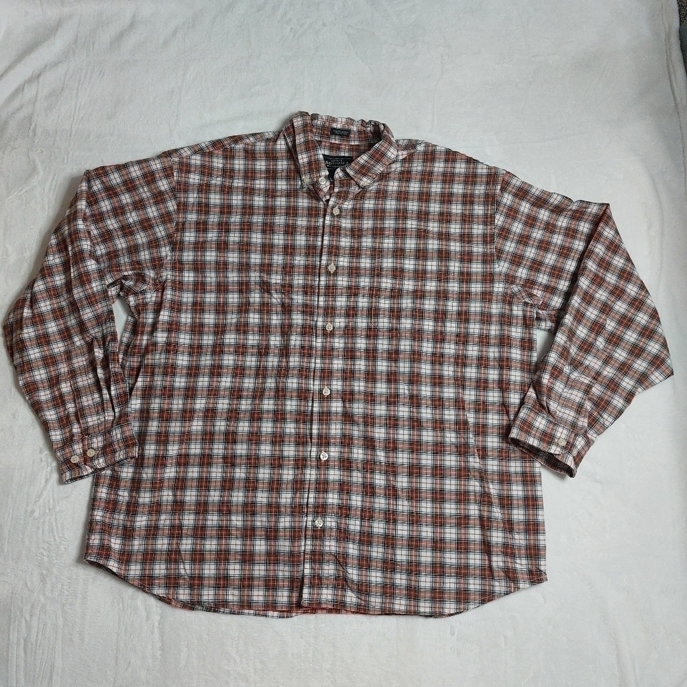 SONOMA MEN'S PLAID 100% COTTON BUTTON DOWN SHIRT SIZE XL